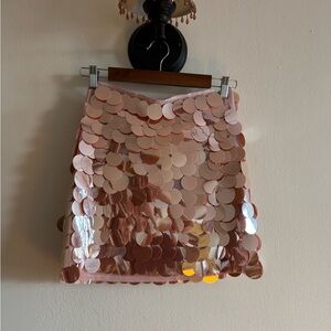 J. Crew Shimmering Pink Sequin Mini Skirt